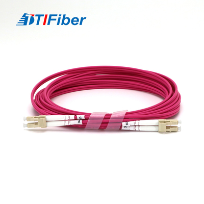 Lc To Lc Om4 Duplex Fiber Optic Pigtail Patch Cord Fast Transmission Speed