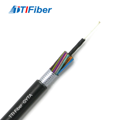 Outdoor GYTA G652D Armoured Optical Fiber Cable Single Mode