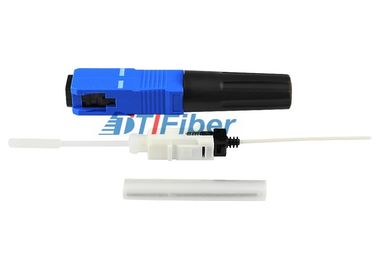 Blue FTTH SC/UPC Quick Splice Fiber Optic Connectors / Optical Fiber Connectors