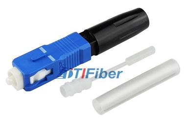 Blue FTTH SC/UPC Quick Splice Fiber Optic Connectors / Optical Fiber Connectors