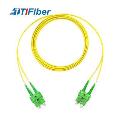 SC/APC-SC/APC SM DX 9/125 PVC Jacket Yellow Fiber Patch Cord OEM Available