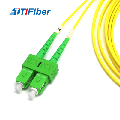 SC/APC-SC/APC SM DX 9/125 PVC Jacket Yellow Fiber Patch Cord OEM Available