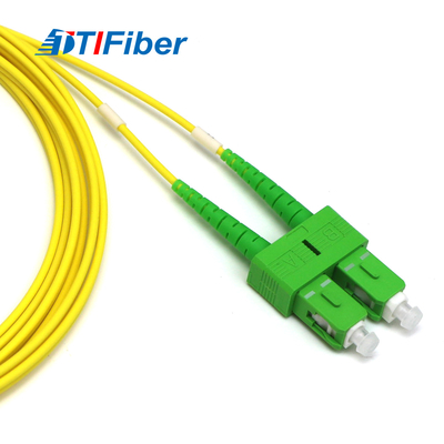 SC/APC-SC/APC SM DX 9/125 PVC Jacket Yellow Fiber Patch Cord OEM Available