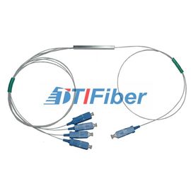 FTTH Solution 1x2 Mini Optical Fiber Splitter With 0.9mm Fiber And SC/APC Connector