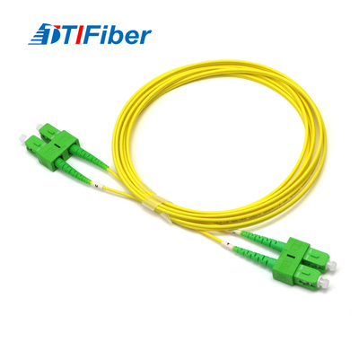 Single Mode Duplex Fiber Optic Patch Cord SC/APC-SC/APC SM DX Connectors