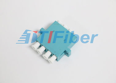 LC Multimode OM3 Aqua Duplex Plastic Fiber Optic To Ethernet Adapter for Test Network