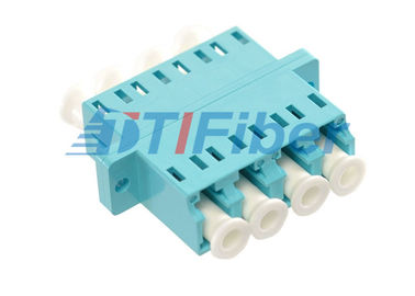 LC Multimode OM3 Aqua Duplex Plastic Fiber Optic To Ethernet Adapter for Test Network