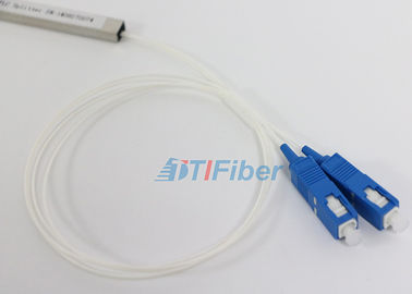 1X2 Steel Tube Type PLC Fiber Optic Cable Splitter With SC / PC Connector