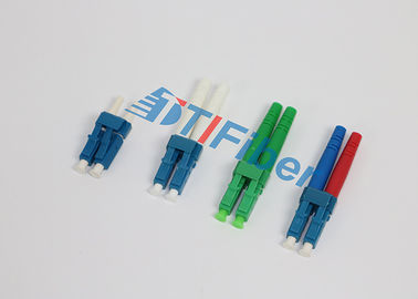 Blue Green Multimode Duplex LC Optic Fiber Cable Connectors for FTTX Network