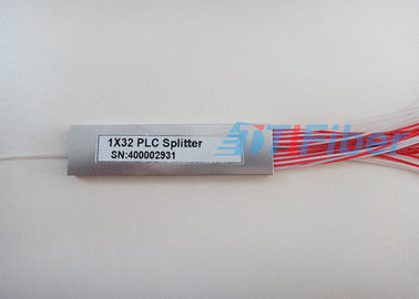 1X32 Steel Tube Type Mini Fiber Optic Splitter , Optical Audio Cable Splitter