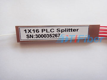 1X16 Steel Tube Type Mini Fiber Optic PLC Splitter With SC / APC Connector