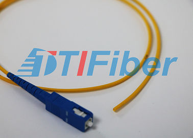 Simplex single mode pigtail fiber optic SC / UPC 0.9mm 1.5 meters RoHS