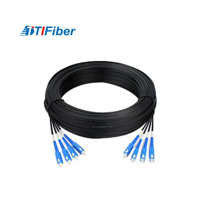 100m FTTH Drop Cable With LC SC Connector Outdoor Fiber Optic Patch Cord