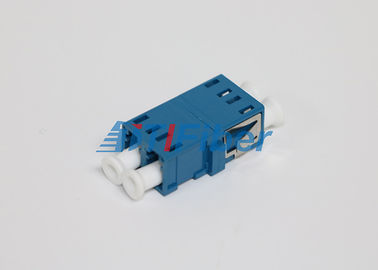 ABS Blue Color LC / APC Single Fiber Optic Adapter , High Return Loss