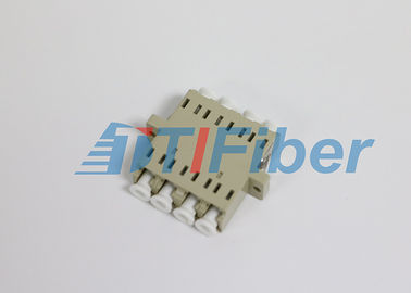 Quad Style LC / PC fiber optic adaptors , Plastic fiber optic cable coupler