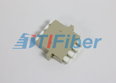 Quad Style LC / PC fiber optic adaptors , Plastic fiber optic cable coupler