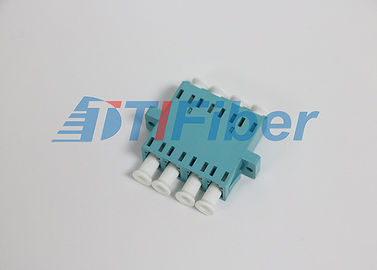 Quad Style LC / PC fiber optic adaptors , Plastic fiber optic cable coupler