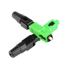 Green SC APC Fast Quick Optical Fiber Connector For Fiber Equipment
