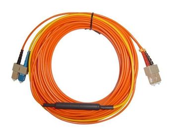 SC APC - SC APC Optical Fiber Network Patch Cord , Orange White Black