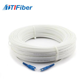 Simplex FTTH Drop Cable SC/UPC Optical Fiber Patch Cord With Black/ White LSZH Jacket