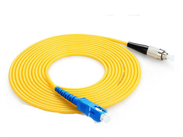 G657A1/A2 Yellow Fiber Optic Patch Cord Single mode cables ABS Material