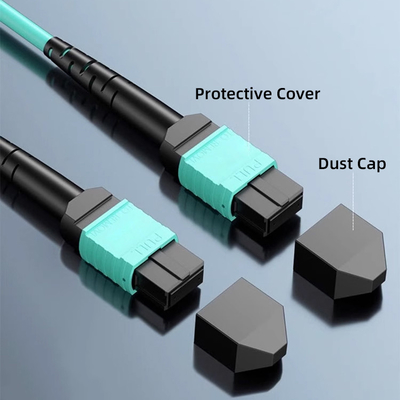 MPO OM3 OM4 PVC LSZH fiber optic patch cord