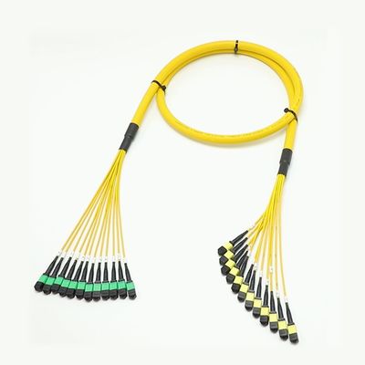144F MTP MPO Fanout Cable SMG657A1 MPO APC to MPO APC Breakout Fiber Optic Patch Cord