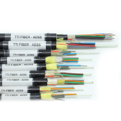 FTTH FTTX Outdoor ADSS Single Sheath Double Sheath Span 8F 12F 24F 48F Fiber Optic Cable