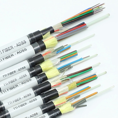 FTTH FTTX Outdoor ADSS Single Sheath Double Sheath Span 8F 12F 24F 48F Fiber Optic Cable