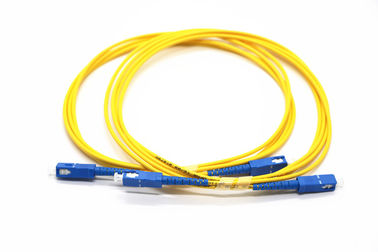 G652D Single Mode Patch Cable , Fibre Optic Patch Leads Simplex SX SC / UPC