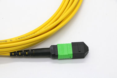 MPO Male To MPO Female Fiber Optic Patch Cables Single Mode OM3 12/ 24 Core