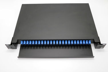 Light Weight Fiber Optic Terminal Box 24 Ports FTTH Rack Drawer Type With Patch Panel