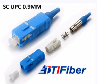 Plastic Material Fiber Optic Cable Connectors SC UPC SM MM Type For FTTH Network
