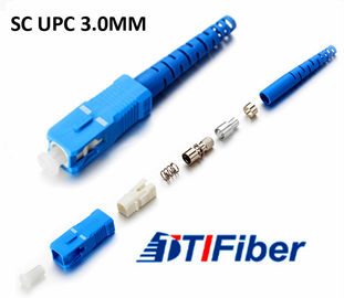 Plastic Material Fiber Optic Cable Connectors SC UPC SM MM Type For FTTH Network