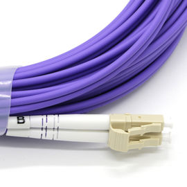 OM5 Multimode Fiber Optic Network Cable , 50/125 Duplex Purple Fibre Patch Leads