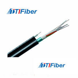 Waterproof Fiber Optic Data Cable , 2-144 Cores Fibre Optic Lead GYTC8S For Aerial