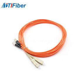 Outdoor Jumper Fiber Optic Patch Cord Cable Duplex FC - SC Connector Customsized Length