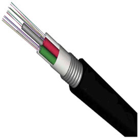 Underground Outdoor Fiber Optic Cable 2-288 Cores Black Color For Direct Buried