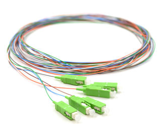 SC/APC Pigtail Fibra Optical 6 Fiber SM Multi Color 3 Meters Length ROHS Certificated