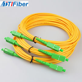 High Stability Fiber Optic Patch Cord SC/UPC 2.0mm LSZH Jacket Yellow Color
