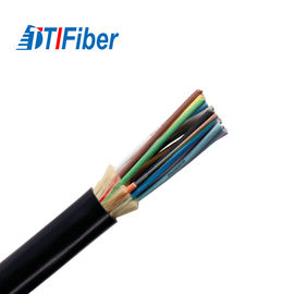 Underground Outdoor Fiber Optic Cable 2-288 Cores Black Color For Direct Buried