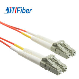 OM1 62.5 / 125 LC Fiber Optic Patch Cables , 0.9mm OFNP Optical Patch Cord Orange Jacketed