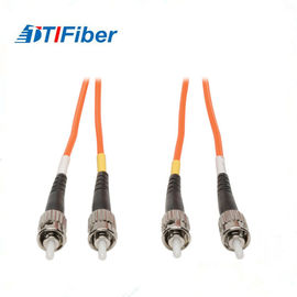 Duplex Multimode Fiber Patch Cord , 62.5/125 ST/ST Fiber Optical Cable Durable