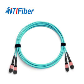 Indoor MPO Trunk Fiber Optic Patch Cord Cable With Female To MPO Female Connector