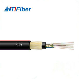 Non Metallic Fiber Optic Patch Cables ADSS 6 / 12 Cores With 120m 100m 80m Span