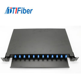 Light Structure Fiber Optic Connection Box , Fiber Optic Patch Box 12 Cores 1U