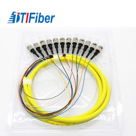 High Credibility Fiber Optic Pigtail Simplex Multi - Fibers ST Low Insertion Loss