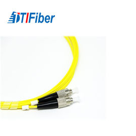Single Mode Duplex ST / ST 2.0mm Fiber Optic Network Cable Jumper Low Insertion Loss