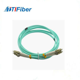 OM3 Duplex Fiber Optic Network Cable , Fibre Optic Patch Leads APC Polish Types