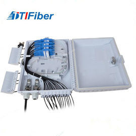 8 12 16 Core Fiber Optic Distribution Box ODB SC LC Connectors White Color For FTTH